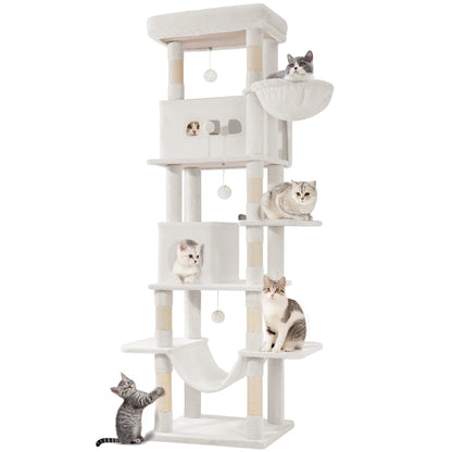 Arbre à Chat Géant 210 cm – Tour Multi-Niveaux XXL, Stable & Ultra Confort