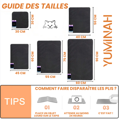 Tapis Litière Double Couche – Antidérapant & Retient les Grains