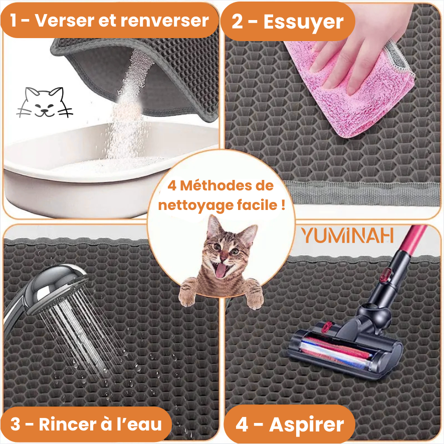 Tapis Litière Double Couche – Antidérapant & Retient les Grains