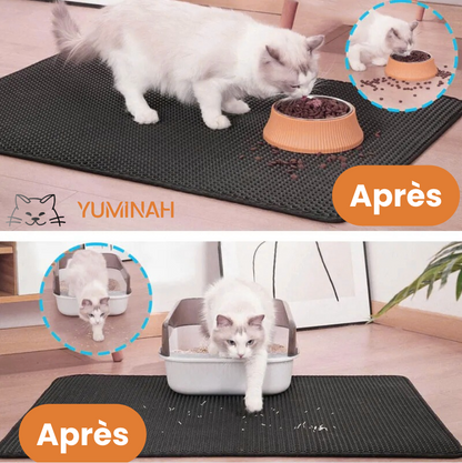 Tapis Litière Double Couche – Antidérapant & Retient les Grains