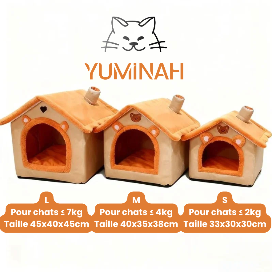 Maison Pliable pour Chat – Confortable, Lavable & Facile à Installer