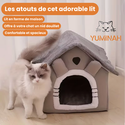Maison Pliable pour Chat – Confortable, Lavable & Facile à Installer