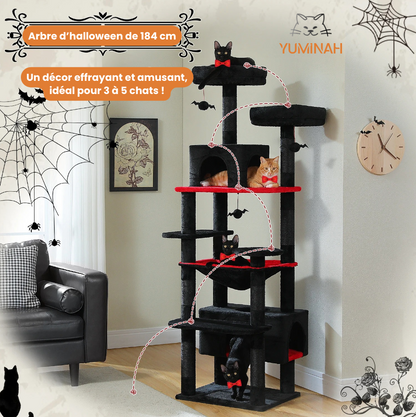Arbre à Chat XXL Multi-Niveaux – Hamac Géant & Niches Spacieuses