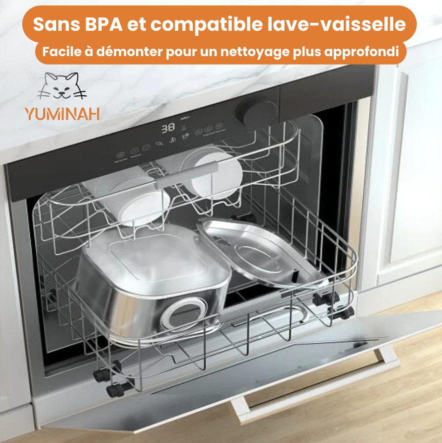 Fontaine à Eau Automatique 2,2L – Inox, Hygiénique & Facile à Nettoyer