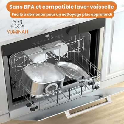 Fontaine à Eau Automatique 2,2L – Inox, Hygiénique & Facile à Nettoyer