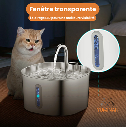 Fontaine à Eau Automatique 2,2L – Inox, Hygiénique & Facile à Nettoyer