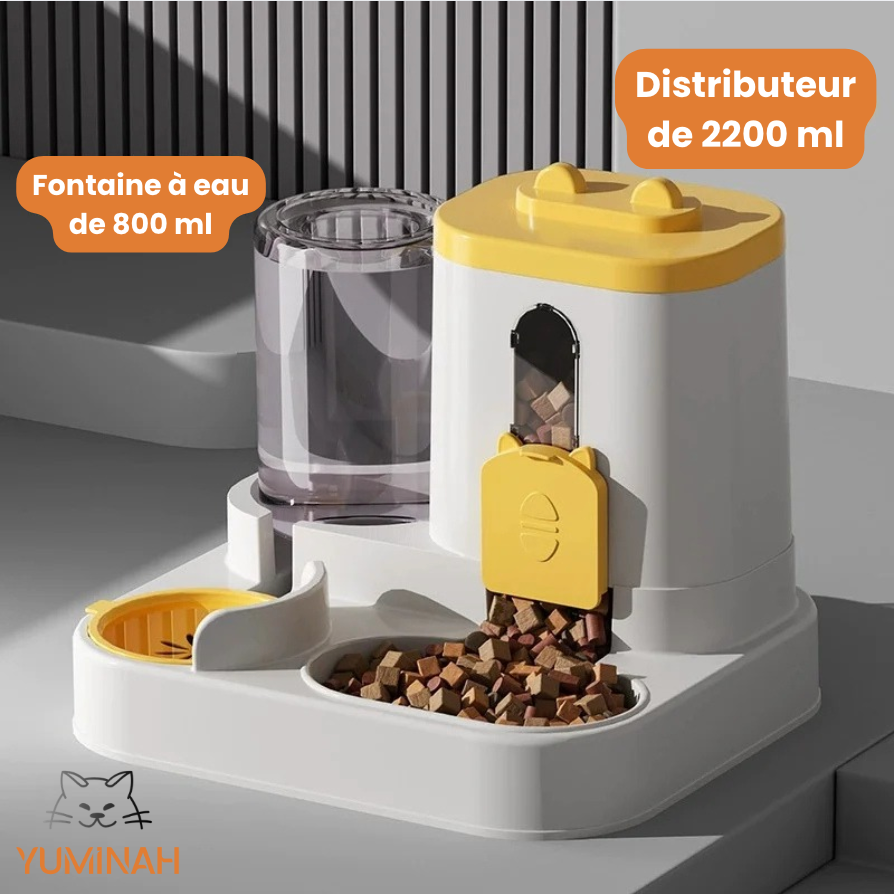 Distributeur Croquettes & Eau à Gravité – Simple & Pratique