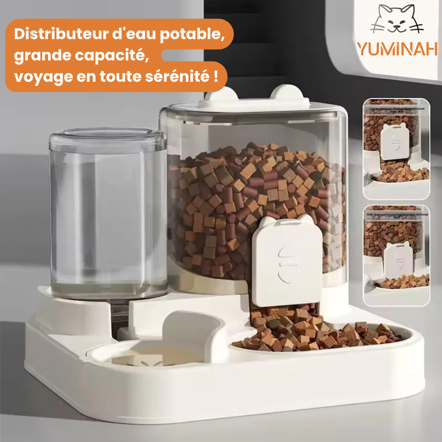 Distributeur Croquettes & Eau à Gravité – Simple & Pratique