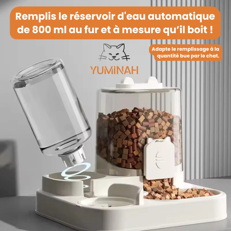 Distributeur Croquettes & Eau à Gravité – Simple & Pratique