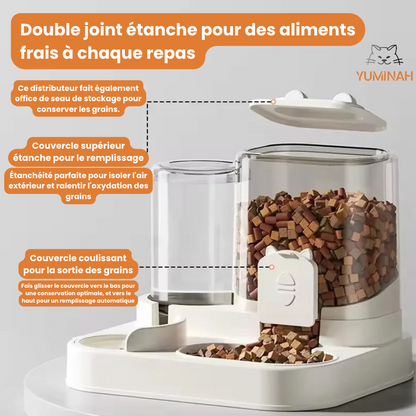 Distributeur Croquettes & Eau à Gravité – Simple & Pratique
