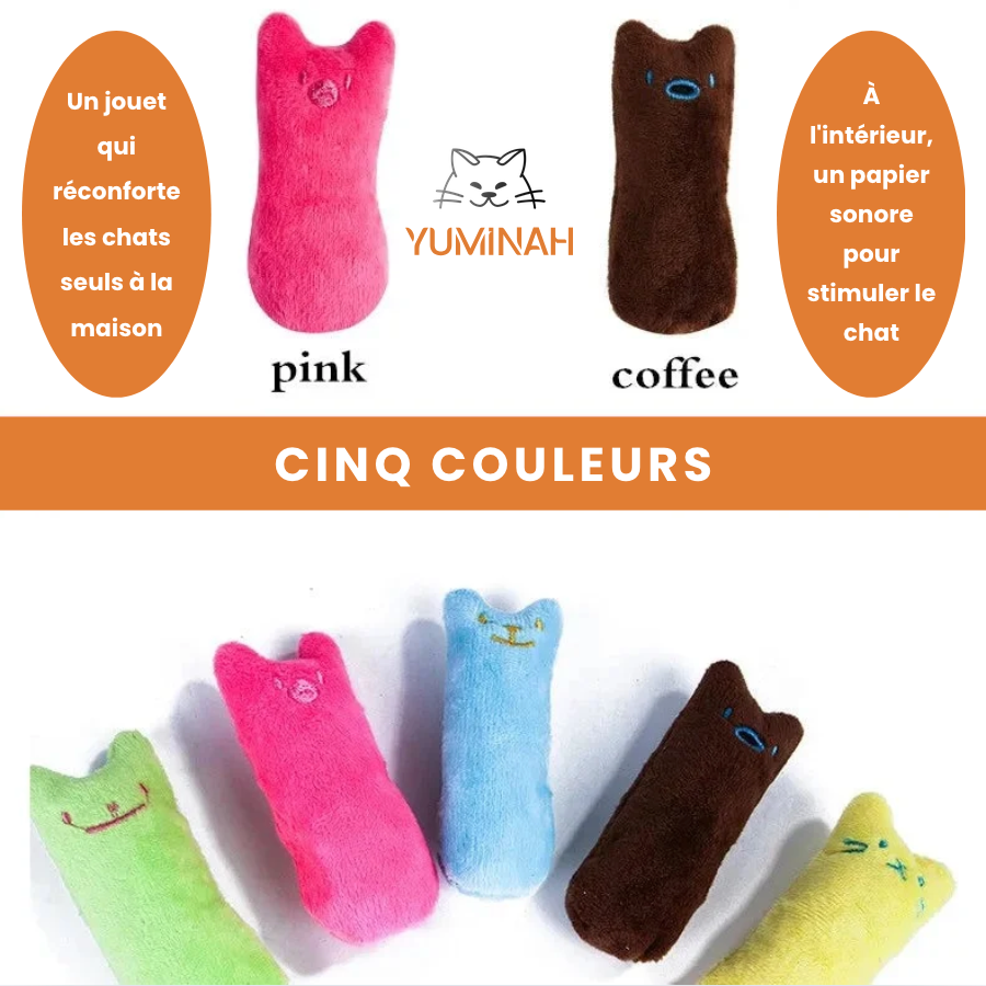 Jouet Dentition Herbe à Chat – Peluche à Mâcher & Stimule l’Instinct
