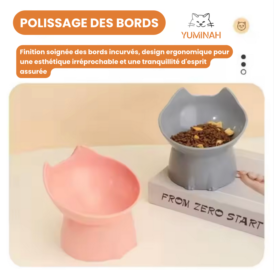 Gamelle Surélevée Anti-Renversement – Protection du Cou & Facile à Nettoyer