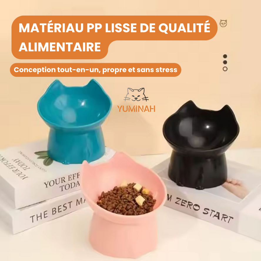 Gamelle Surélevée Anti-Renversement – Protection du Cou & Facile à Nettoyer