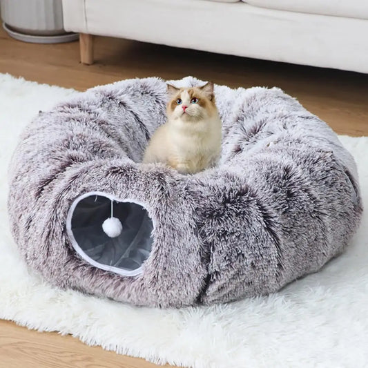 Lit Tunnel pour Chat – Cocoon Doux & Jeu Attirant