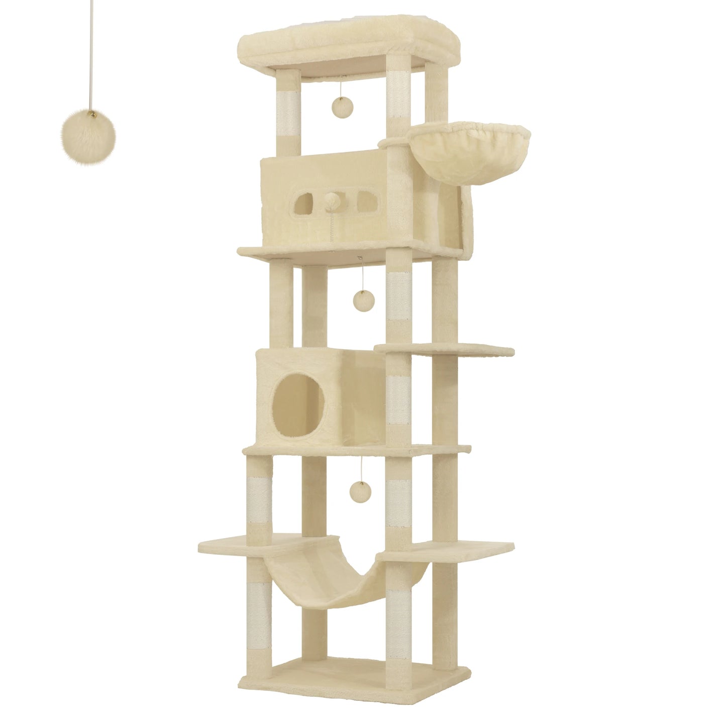 Arbre à Chat Géant 210 cm – Tour Multi-Niveaux XXL, Stable & Ultra Confort