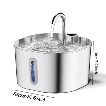 Fontaine à Eau Automatique 2,2L – Inox, Hygiénique & Facile à Nettoyer