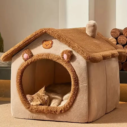 Maison Pliable pour Chat – Confortable, Lavable & Facile à Installer